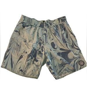 Volcom Men’s Blue Swirl Swim Trunks | medium
